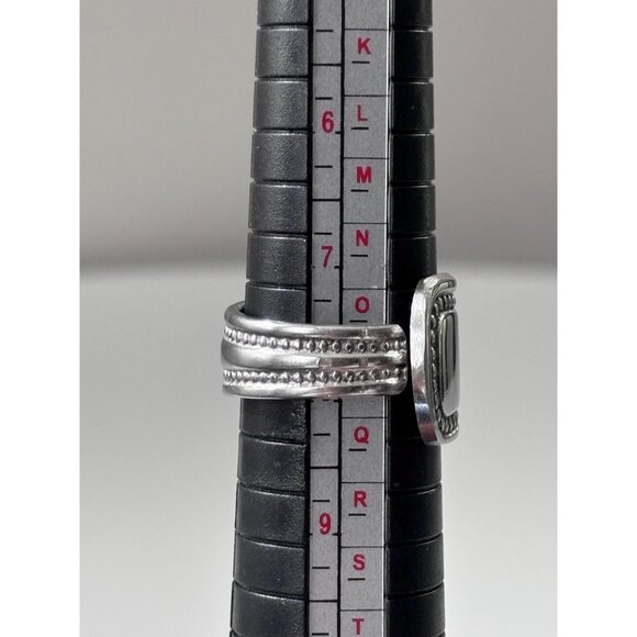 Spoon ring wrap ring size 8 silverware band statement ring hippie boho - Picture 6 of 6